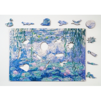 Drewniane puzzle A4 Claude Monet "Lilie wodne" 140 el.